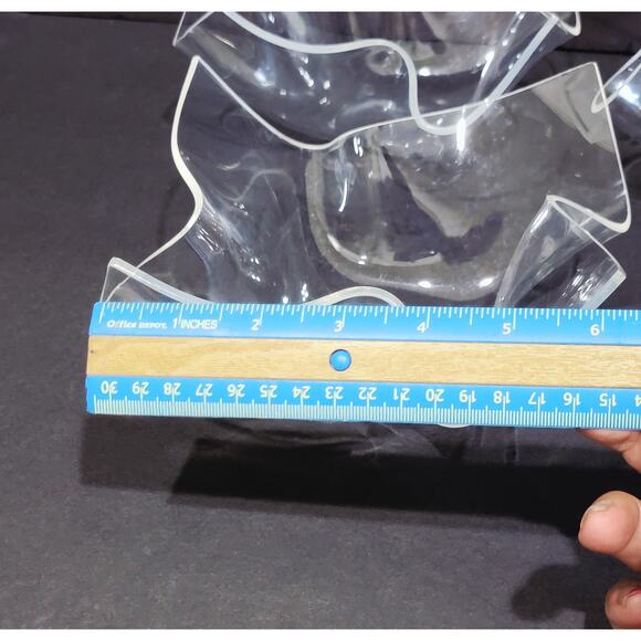 Vintage Acrylic Handkerchief Bowl Set 4 Clear Mid Century Lucite Nesting Bowls - Picture 7 of 7